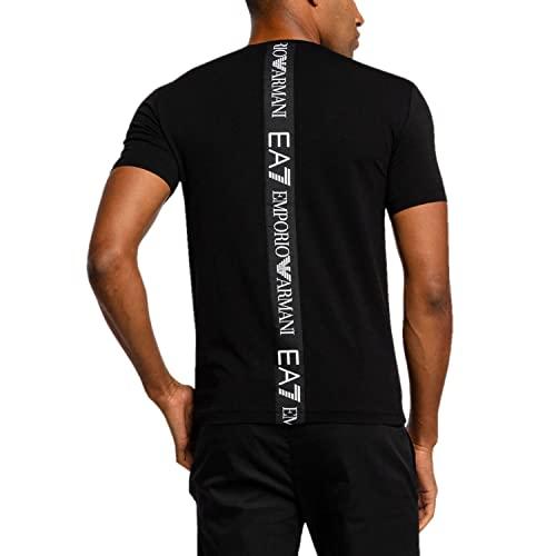 Emporio Armani Maglietta T-Shirt Uomo EA7 6HPT11 PJ03Z, Manica Corta, Girocollo (M, Nero)