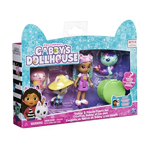 Gabby's Dollhouse, Set Amici, con Bambola di Gabby Arcobaleno, 3 Personaggi Giocattolo e Un Accessorio a Sorpresa, per Bambini dai 3 Anni in su, 6065350