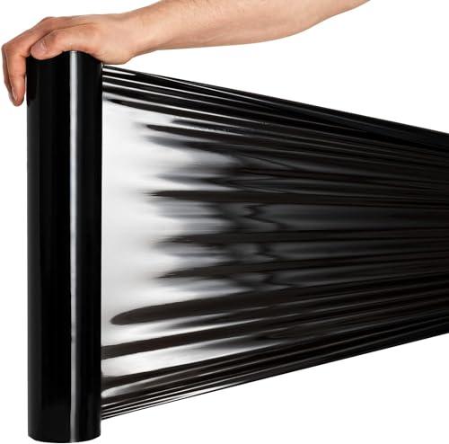 RAGO® Film estensibile imballaggio 7,5 × 7,5 × 40 cm 130m Pellicola imballaggio nero I Film per imballaggio I Pellicola elastica I Rotolo Film Estensibile Imballaggio I Plastica per imballaggio