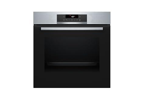 Bosch HBA171BS3 Serie 2, Forno da incasso, Pirolisi: pulizia del forno senza sforzo, Display touch, Cottura uniforme, 10 programmi, Acciaio, 60 x 60 cm
