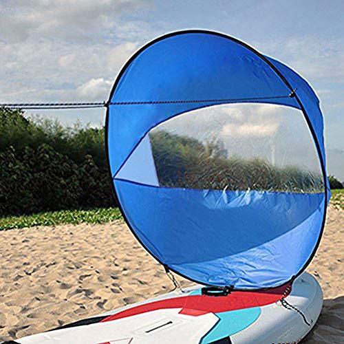 TIANTIAN Kayak Boat Wind Sail Sup Paddle Board Vela Canoa Vela Barche a Canoe WindWindWindow Pieghevole Durevole Downwind Kayak Vela Kit con Finestra Trasparente Surfling per Kayak Barca a Vela Canoa