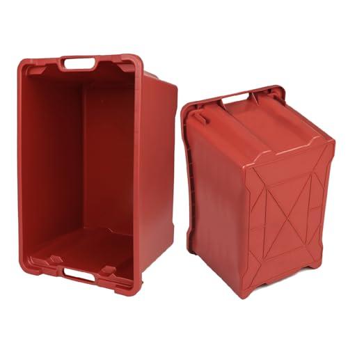 Crisalide® Cassette Agricole Impilabili 40 L – Varianti Chiusa, Forata o Fondo Chiuso – Plastica Alimentare Robusta – Ideali per Vendemmia, Uva, Olive, Ortaggi e Frutta – 56×35×31 cm (Cassa Chiusa)