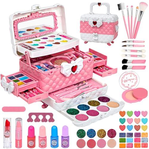 Trucchi Bambina Set, 55 Pezzi Sicuro e Atossico e Lavabile Valigetta Trucchi Bambina Anallergici, Giochi Bamba Natale Compleanno Regalo Bamba 3 4 5 6 7 8 9 10 Anni