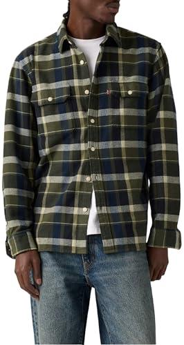 Levi's Jackson Worker Camicia Button-Down, Medina Plaid Deep De, L Uomo