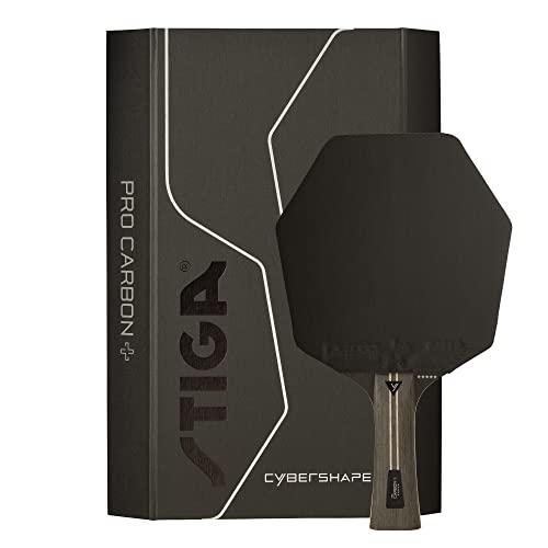 STIGA Racchetta da Tennis Tavolo Cybershape Pro Carbon+, Racchetta da Ping-pong a 5 Stelle, con Forma Esagonale per Giocatori Professionisti dallo Stile Offensivo