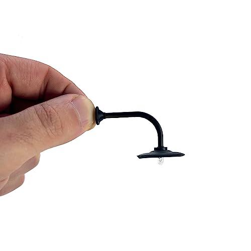 Lampione da parete per presepi e diorami con microlampada 12v - DL104 (5x2,3 cm, Bianco caldo)