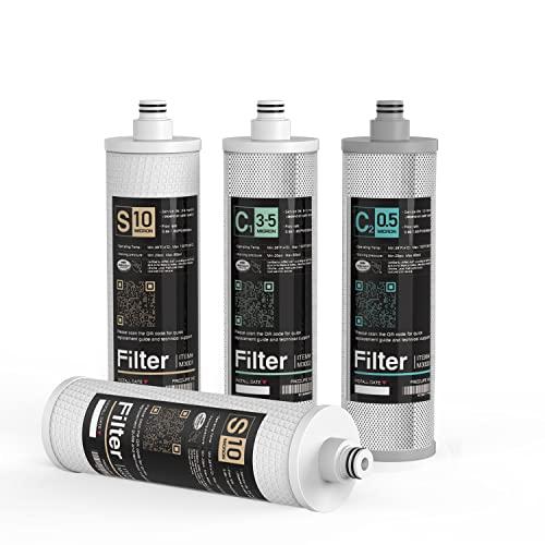 Frizzlife M3005 - Set di cartucce filtranti di ricambio (4 pezzi) per SK99, SP99, SK99 e SP99, sistema di filtraggio dell'acqua sotto il lavandino