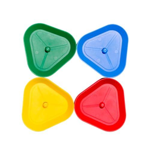 BOBOZHONG Portacarte da Gioco,4 PCS Portacarte Poker in Plastica Triangolo a Mani Libere Little Hands Poker Holder Mani Libere Plastica Supporto di Carte da Giochi per Anziani(8.6 * 8.2 * 5cm)