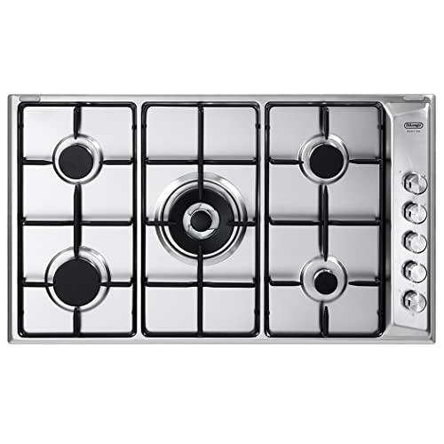 De Longhi DLI 59 DD - Fornello a gas, in acciaio INOX, 90 cm