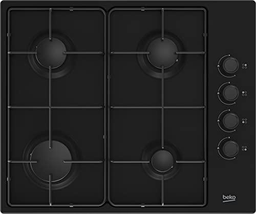 Beko piano cottura a gas 61cm 4 fuochi 7900w nero HIGG64123SB
