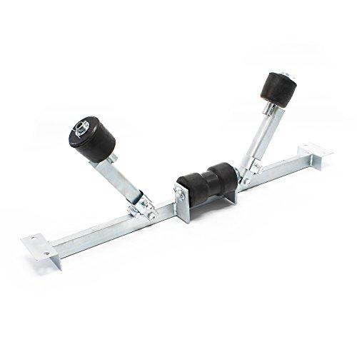 Wiltec Rulli Carrello Barca Staffa di Supporto 80 cm Max 500 kg per alaggio imbarcazioni