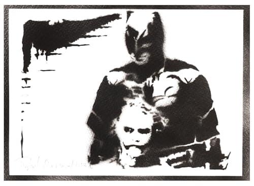 moreno-mata Autentici Graffiti Fatti a Mano Bat... Supereroi Handmade Poster Quadro Moderno Soggiorno Decorazione Parete Regalo Uomo e Donna