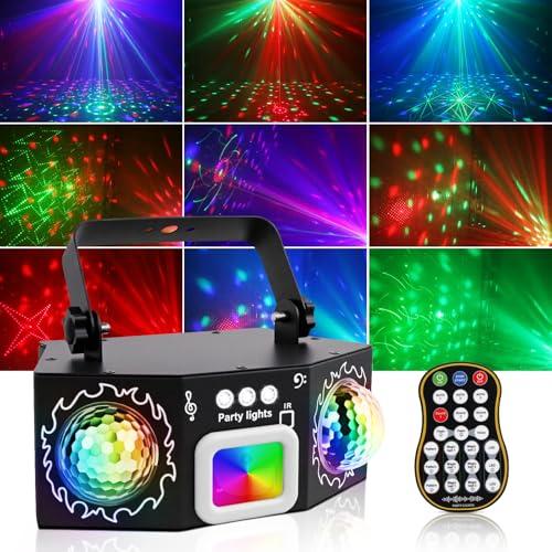 Vicalo Luci Discoteca con 2 Palloni da Discoteca – Luci RGB Sound Attivate, Strobo, Effetto Luce da Palco per DJ, KTV, Club, Feste di Natale