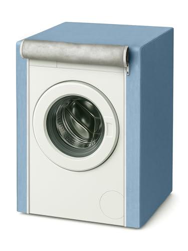 MORGICO Copertura Protettiva Lavatrice 60x50x80 cm – Telo Impermeabile Antipolvere, Antimacchia, Antiumidità – Rivestimento Felpato, Zip Frontale – Compatibile con Asciugatrici (Blu Cobalto)