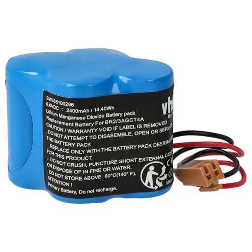vhbw batteria sostituisce GE/Fanuc BR-2/3AGCT4A, CL 25A, PLC 18-T per controlli industriali, centraline (2400mAh, 6V, Li-MnO2)