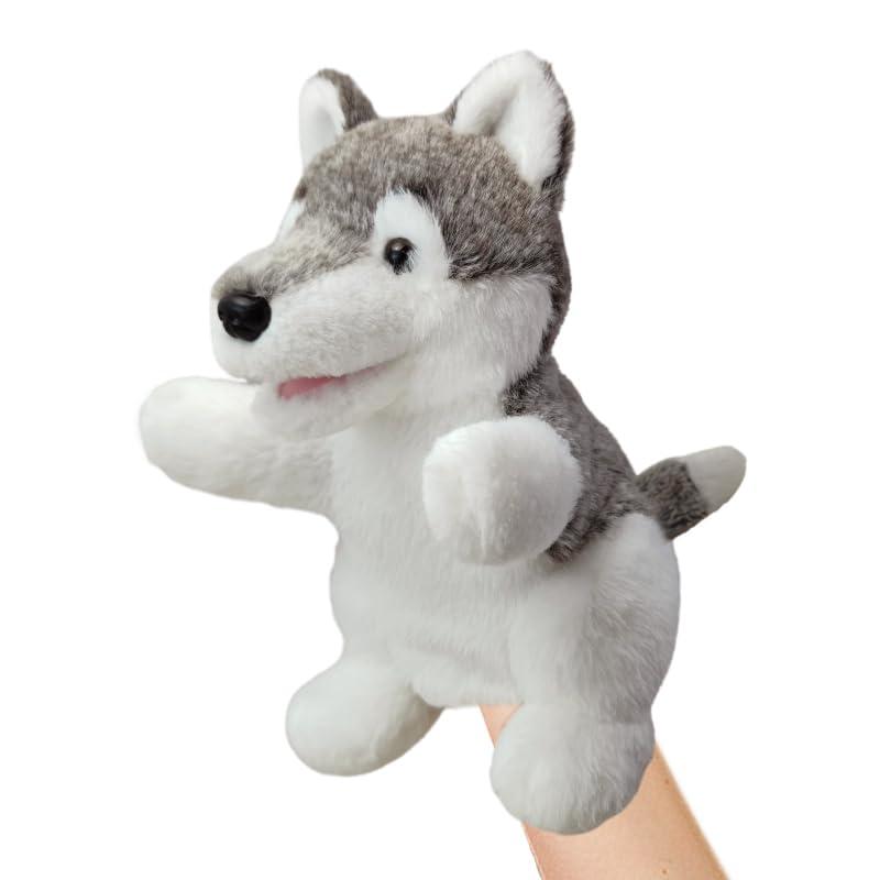 LOMTRATS 2024 Marionette a Mano con Animali per Bambini,Il Bambino Include Lupo Leone ecc.Bocche Aperte Mobili,Perfette per Raccontare storie,Insegnare,Scuola Materna,Regali di Compleanno