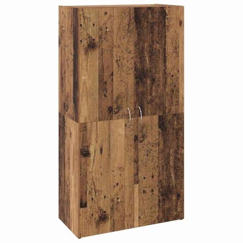 vidaXL Armadio da Ufficio Colore Legno Vecchio 60 X 32 115cm Stile Rustico Uso Interno Molti Scomparti Struttura in Legno ingegnerizzato Organizzatore Soluzione Documenti Mobili Spazio di Lavoro Sca