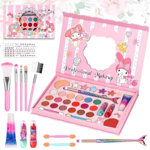Aomig Trucchi Bambina Set, 37Pz di Trucco per Bambini, Set Trucco per Bambini Ragazze, Anallergici e Lavabile, Kit cosmetici per bambini, Regali di Natale per Feste di Compleanno per Ragazze