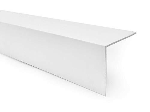 Angolo Protettivo Rigido in PVC Autoadesivo per Protezione degli Spigoli 15x15mm, 150cm, Bianco