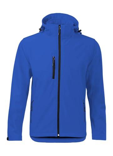 CHEMAGLIETTE! Giacca Da Lavoro Softshell, 96% Poliestere, 4% Elastan, Sport Outdoor, Con Tasche, Blu Royal, L