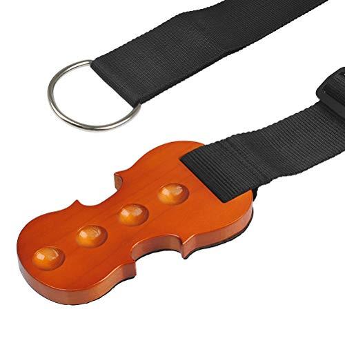 TIMESETL Cello Endpin Tappo Poggia Puntale per Violoncello Antiscivolo in Legno Supporto Pennarello Violoncello Cuscino Antivibrante con 4 Fori, Fermapuntali con Tracolla 40–70 cm