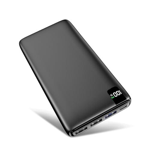 Riapow Power Bank 26800mAh, Caricatore Portatile 22,5W USB C Ricarica Rapida Batteria Esterna con Display a LED & 4 USB Uscite, Powerbank per Smartphone, Tablet e Altri