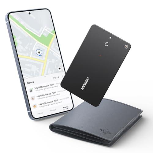 UGREEN FineTrack Slim S Smart Finder Tag Bluetooth Localizzatore Tracker Solo Samsung Ultra Sottile 1,7 mm Impermeabile IP68 1 Anno Compatibile con SmartThings per Portafogli Chiavi Bagagli Valigie