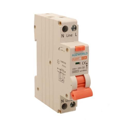 Interruttore Differenziale Magnetotermico 1 Modulo Tipo A, 16A C16, RCBO Slim 1P+N 6kA 30mA 220V, Curva C, Serie PL8HT Professionale