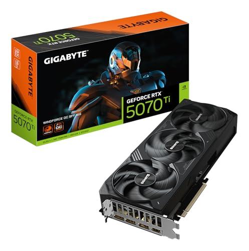Gigabyte GeForce RTX 5070 Ti WINDFORCE OC SFF 16G Scheda Grafica - 16GB GDDR7, 256 bit, PCI-E 5.0, 2497 MHz Core Clock, 3 x DP 2.1a, 1 x HDMI 2.1b, NVIDIA DLSS 4, GV-N507TWF3OC-16GD