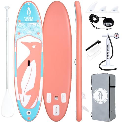 Tuxedo Sailor SUP Gonfiabile Adulti, Tavola SUP con Accessori Premium, Tavola Surf Gonfiabile Stand up Paddle Gonfiabile per Tutti i Livelli