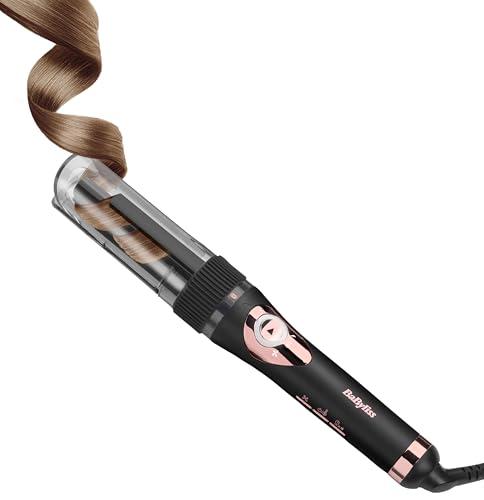 BaByliss Curl Secret Lite, Arricciacapelli automatico, look mossi facili da realizzare, 5 impostazioni di temperatura fino a 210°C, Nero e Rose Gold, C1031E