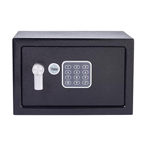 YALE Cassaforte Piccola YSV/200/DB2 Nero, Tastiera Digitale, Indicatori di Luce a LED, Fissaggi a Parete e Pavimento, Versione Corrente