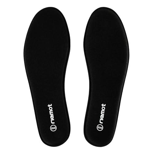 riemot Solette Memory Foam Uomo Donna, Soletta Scarpe per Stivali da Lavoro e Scarpe da Passeggio, Sport Solette per Assorbimento Degli Urti e Ammortizzazione, Comfort, Soffice Uomo Nero 43 EU