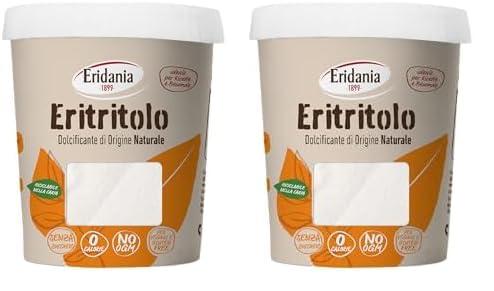 Eridania Eritritolo, Dolcificante di Origine Naturale, Sostituto dello Zucchero, per Ricette e Bevande, per Addolcire Frutta Fresca, Dolci, Yogurt, Senza Calorie e OGM, Per Vegani, Gluten Free, 400 g