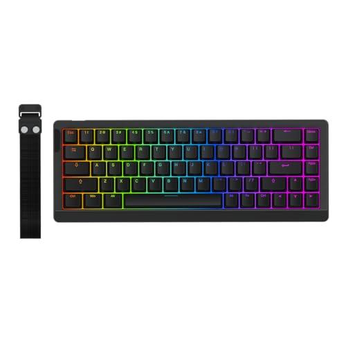 EPOMAKER HE68 Lite Tastiera da Gioco a Effetto Hall, 8k Polling & 128K Scan Rate, 0.01mm Adjustable Trigger, 0.125ms Latency, 5-Layer Sound-Dampened, Snap Key, SOCD, A-RGB, Wired