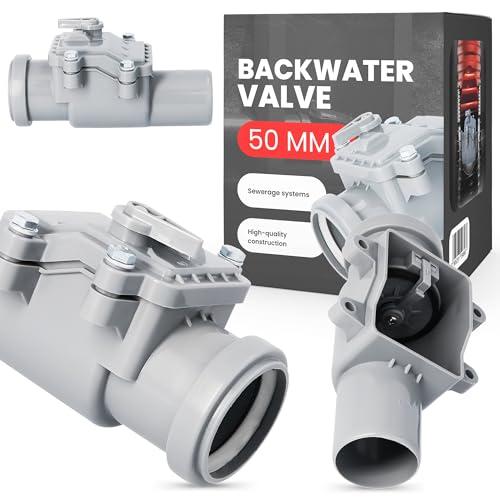 Valvola Antiriflusso Diametro dn 50 PVC di non Ritorno di Fine Linea con Bloccabile per Linee Fognarie Liquami