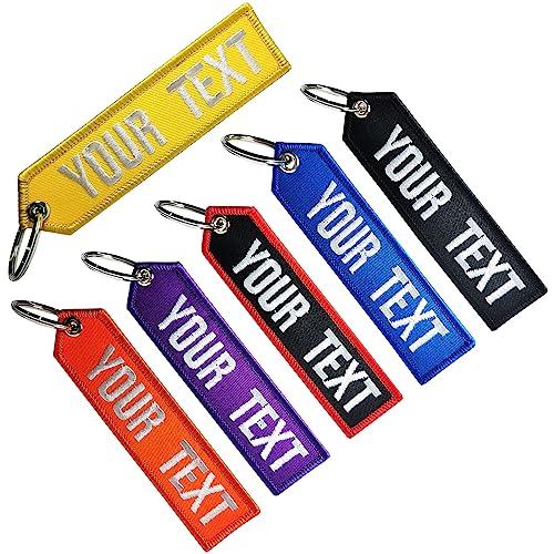 misscase Portachiavi personalizzato Accessori, Ricamo Qualsiasi Testo, per Moto ATV, Auto e Scooter (Arrow)