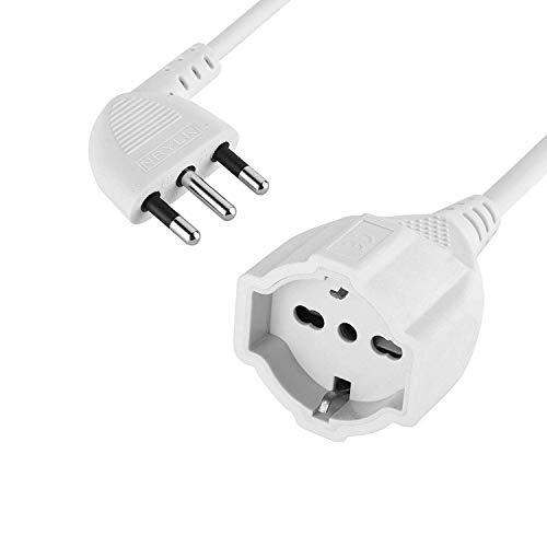 Electraline 46108 Prolunga, Bianco, 5 M