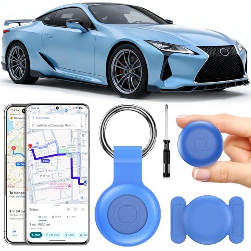 GPS Tracker per Auto,2 PACK Air Tracker Android e IOS,Magnetico Gps Per Auto,IP68 Impermeabile Localizzatore Copertura Globale In Tempo Reale Tracciare Veicolo/Moto Traceur GPS (Blu, 2 PACK)