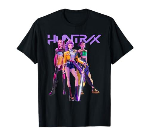 KPOP Demon Hunters Huntrix Huntr/X Band Pose Back Maglietta