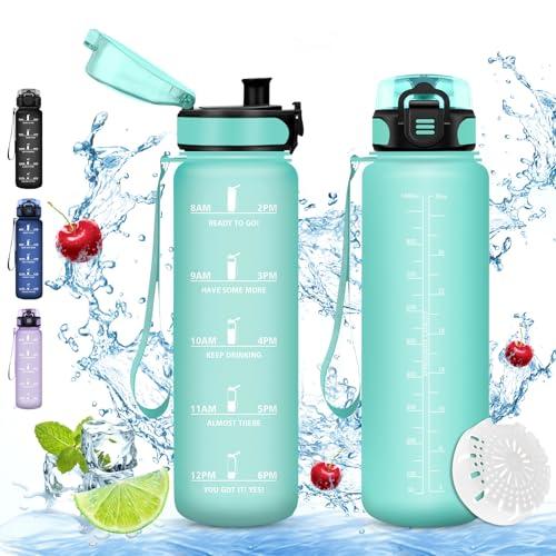 Stylanda Borraccia Sportiva, Borraccia 1000ml, Borraccia Sport, Borracce ciclismo, Senza BPA & Prova di Perdite, Borracce per Bambini, Adulto, Bici, Scuola, Ufficio, Yoga