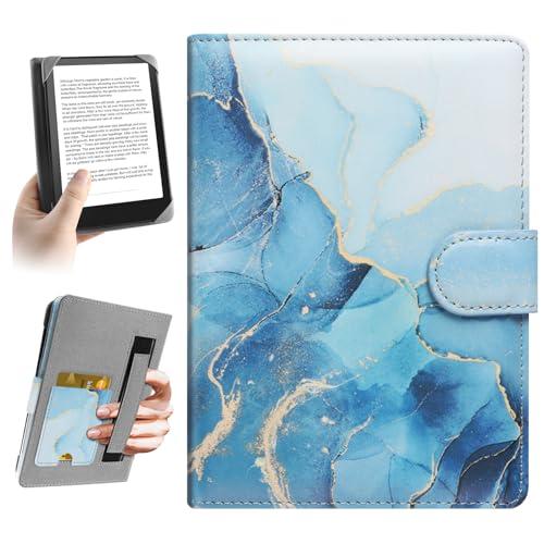 HoYiXi Universale Custodia per 6.8 pollice,7 pollice eReader Compatibilità Kindle Paperwhite/Kobo Clara HD/Kobo Clara 2E/PocketBook/Tolino/Sony 6”-6.8“ E-Book Reader Cover Case,Dali Blue