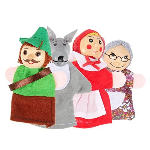 FAVOMOTO Giocattolo 4 Pezzi Di Tessuto Modellabile Per Bambini Con Cappuccetto Rosso Per Bambole Da Dito Giocattoli