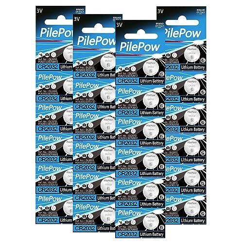 CR2032 - Batteria a bottone CR2032, 3 V, rotonda, piatta, ad alte prestazioni, per telecomando cancello, portachiavi, bilance e dispositivi portatili