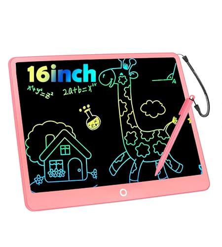 Tavoletta Grafica LCD Scrittura 16 Pollici, Tavoletta Grafica Bambini Elettronica Lavagna Digitale da Disegno con Penna Giochi Giocattolo 3-12 Anni Regali di Natale di Compleanno per Ragazzi Ragazze