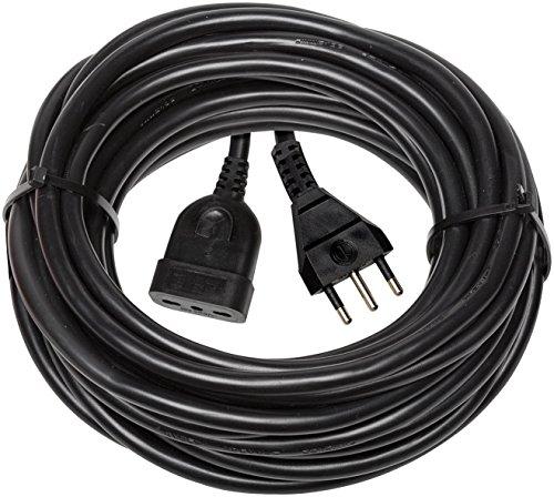 Prolunga Elettrica 3 Metri Brennenstuhl | Prolunga in Plastica Robusta e di Ottima Fattura | Cavo H05VV-F 3G1,5 | Spina IT 16A, Presa Bipasso IT 10/16 A 2P+T | Colore Nero