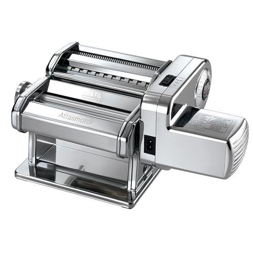 Marcato Atlasmotor Macchina Pasta con Motore, 100 W, Alluminio, Acciaio Cromato, Linea Basic.