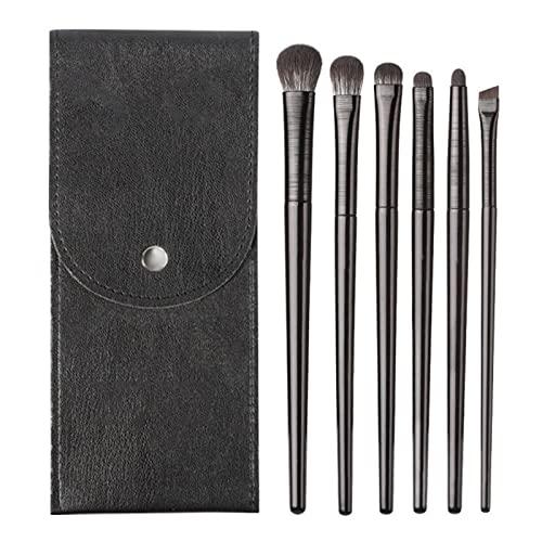 LacyMC 6 Pcs Pennelli per Trucco Occhi Professionali,Make Up Kit per Ombretti,per Applicazione Contorno e Definizione, Sfumature