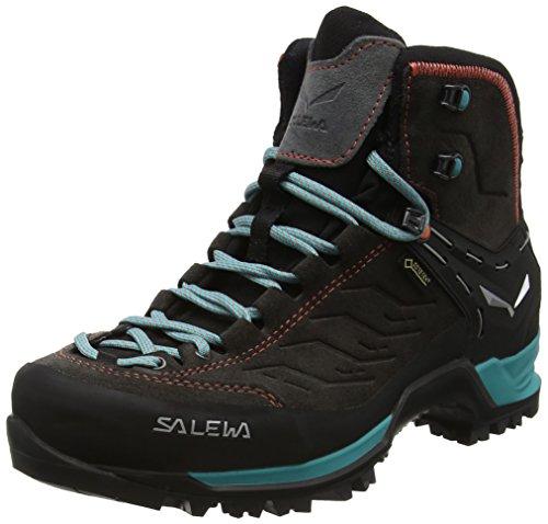 SALEWA Ws Mountain Trainer Mid Gore-tex, Scarponi da trekking e da escursionismo Donna, Magnet/Viridian Green, 39 EU