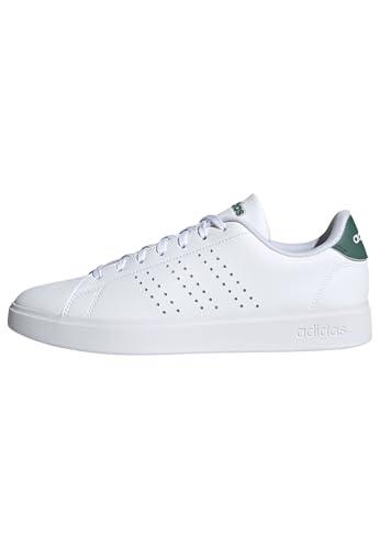 adidas Advantage 2.0 Shoes, Scarpe Uomo, Cloud White/Core Black/Green, 43 1/3 EU